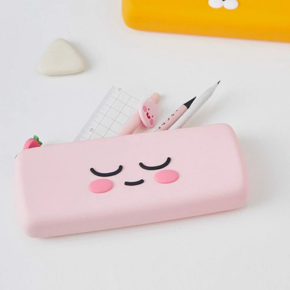 Beecrazee Kakao Friends Apeach Pink Flat Rectangle Pencil Case